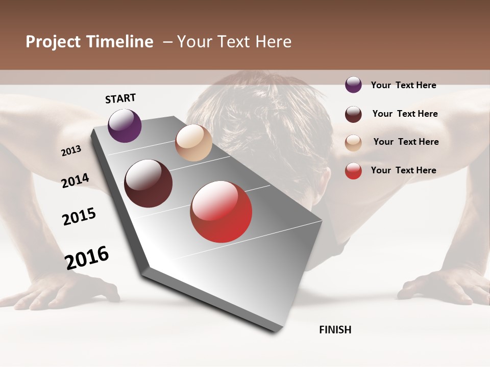 Training Muscular White PowerPoint Template
