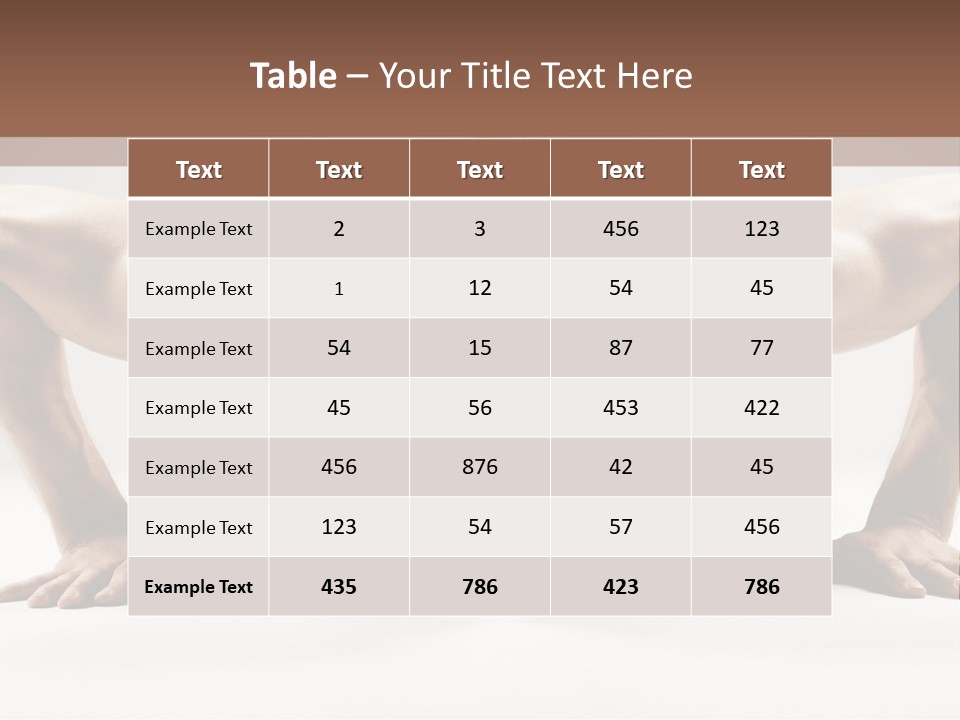 Training Muscular White PowerPoint Template