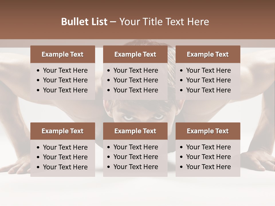 Training Muscular White PowerPoint Template