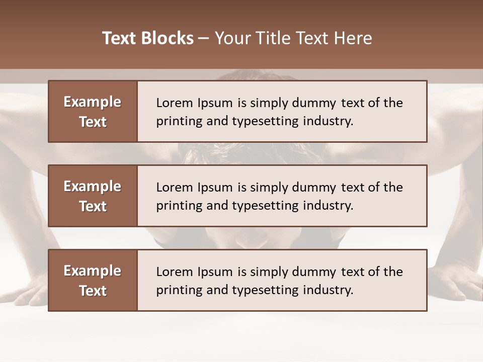 Training Muscular White PowerPoint Template