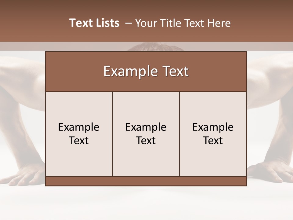 Training Muscular White PowerPoint Template