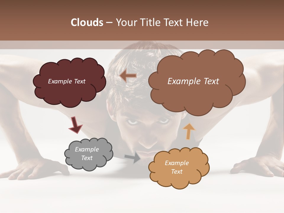 Training Muscular White PowerPoint Template