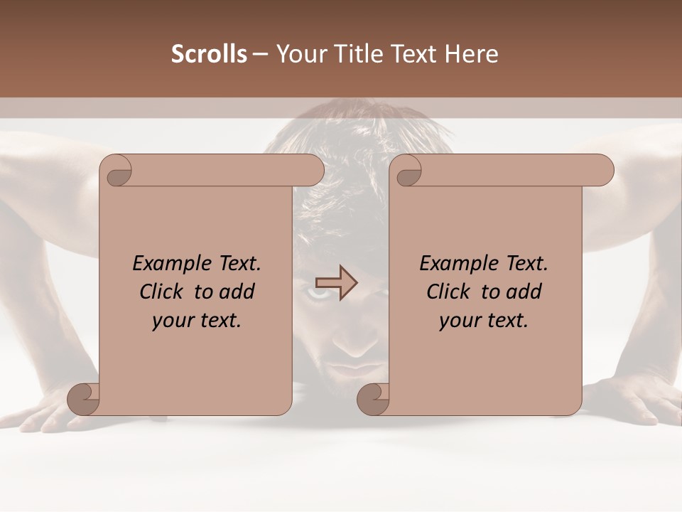 Training Muscular White PowerPoint Template