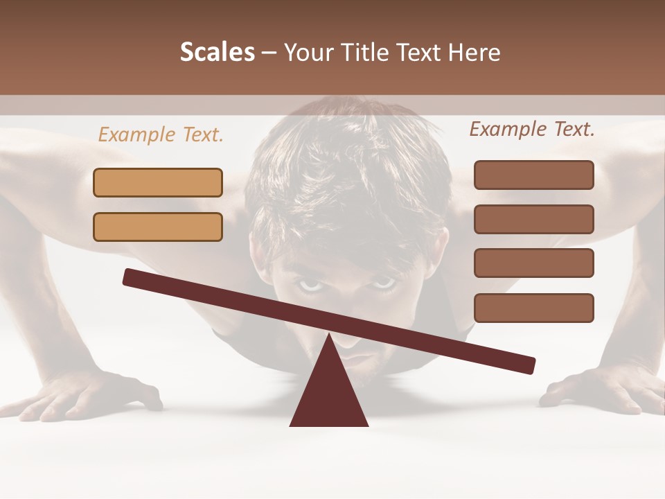 Training Muscular White PowerPoint Template