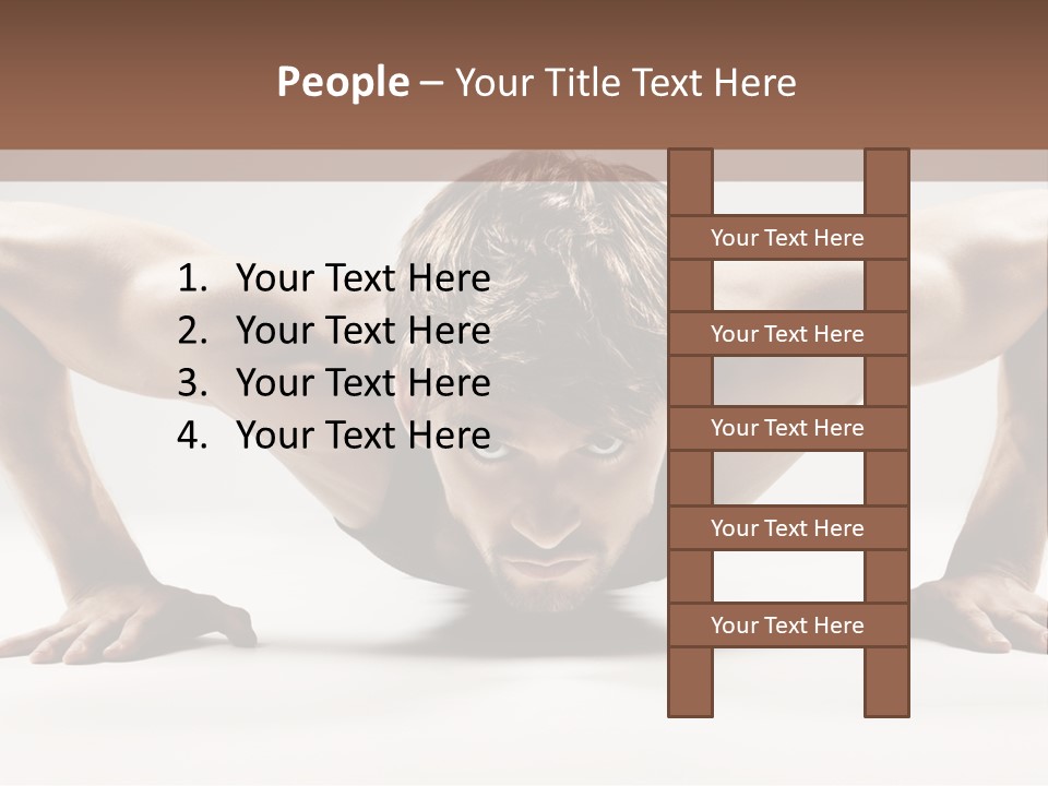 Training Muscular White PowerPoint Template