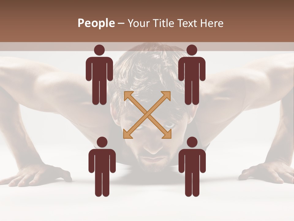 Training Muscular White PowerPoint Template