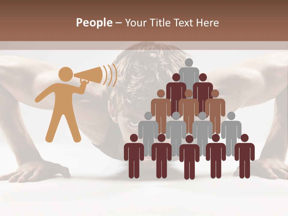 Training Muscular White PowerPoint Template