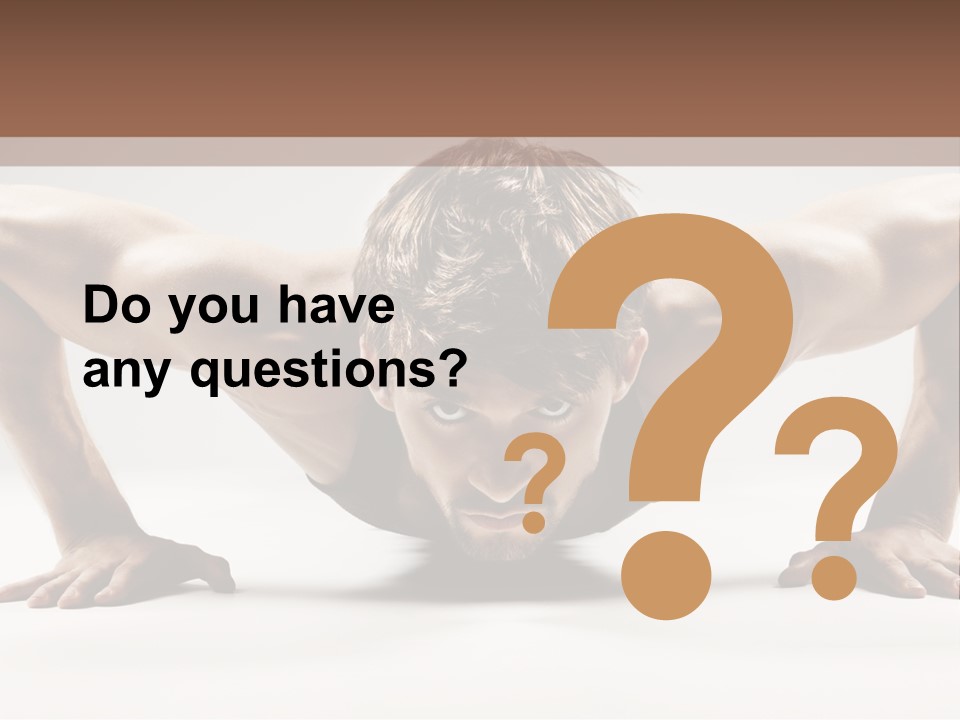 Training Muscular White PowerPoint Template