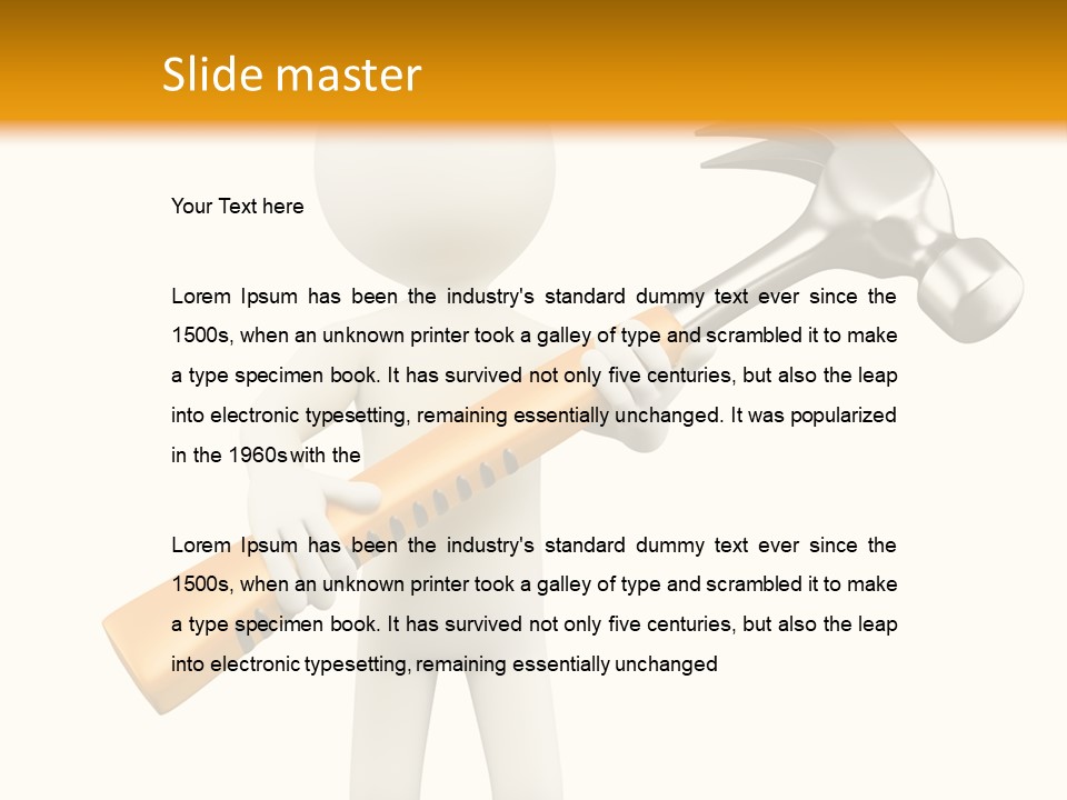 Job Handyman Isolated PowerPoint Template