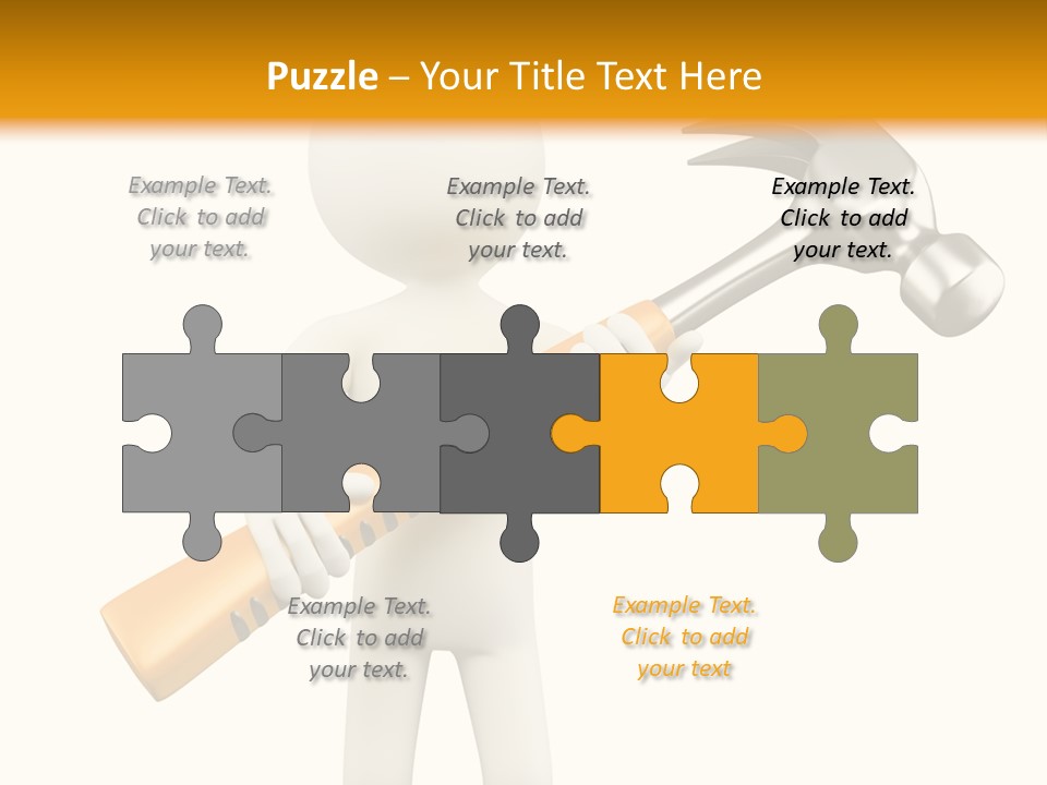 Job Handyman Isolated PowerPoint Template
