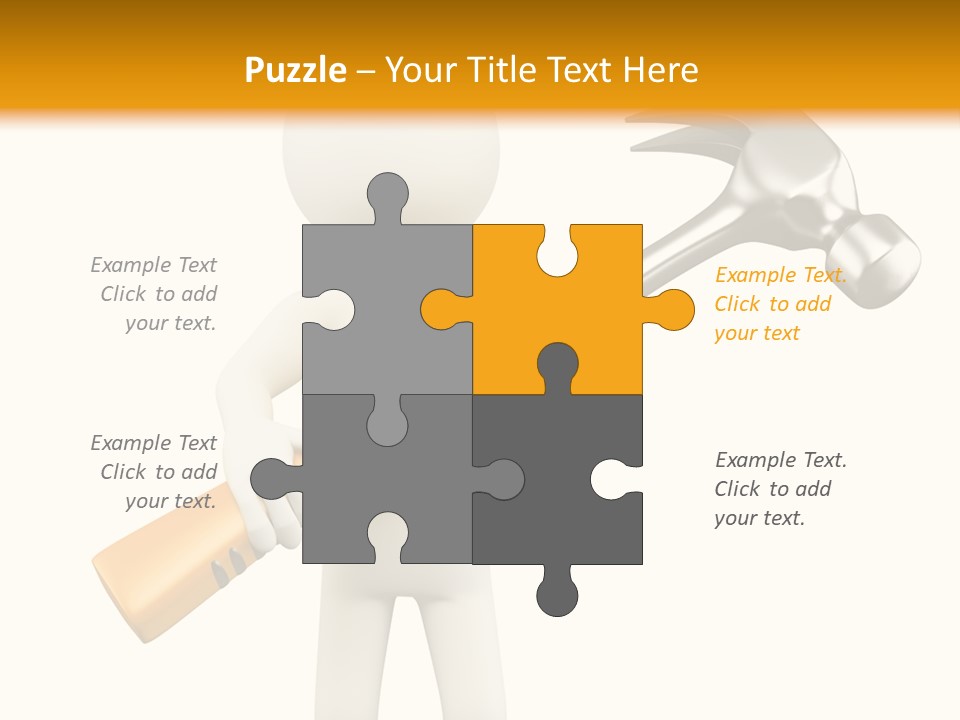 Job Handyman Isolated PowerPoint Template