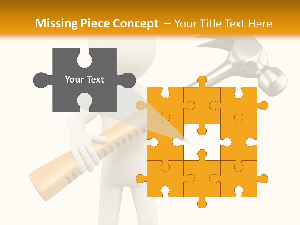 Job Handyman Isolated PowerPoint Template