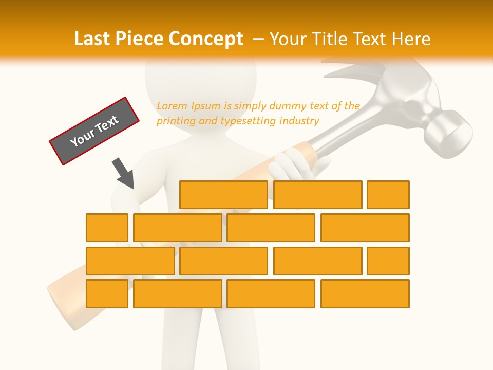 Job Handyman Isolated PowerPoint Template