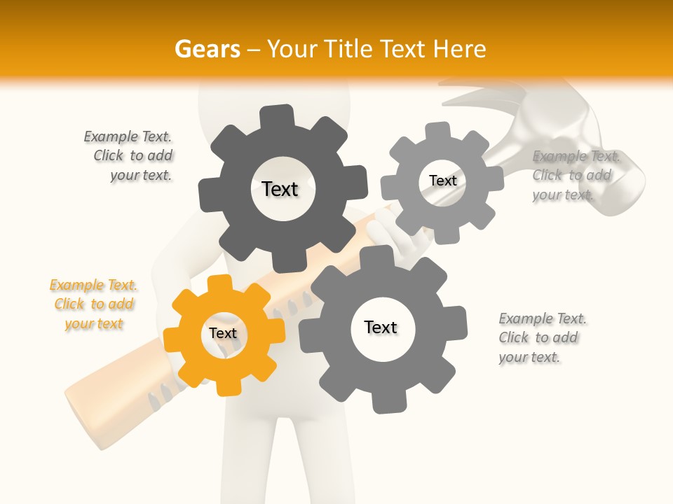 Job Handyman Isolated PowerPoint Template