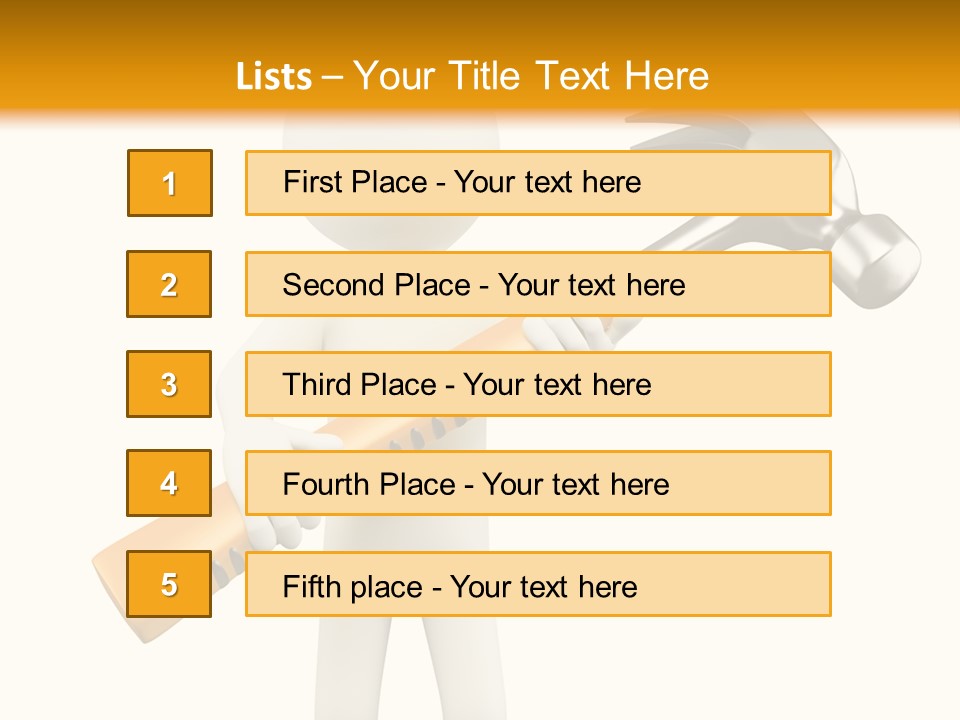 Job Handyman Isolated PowerPoint Template