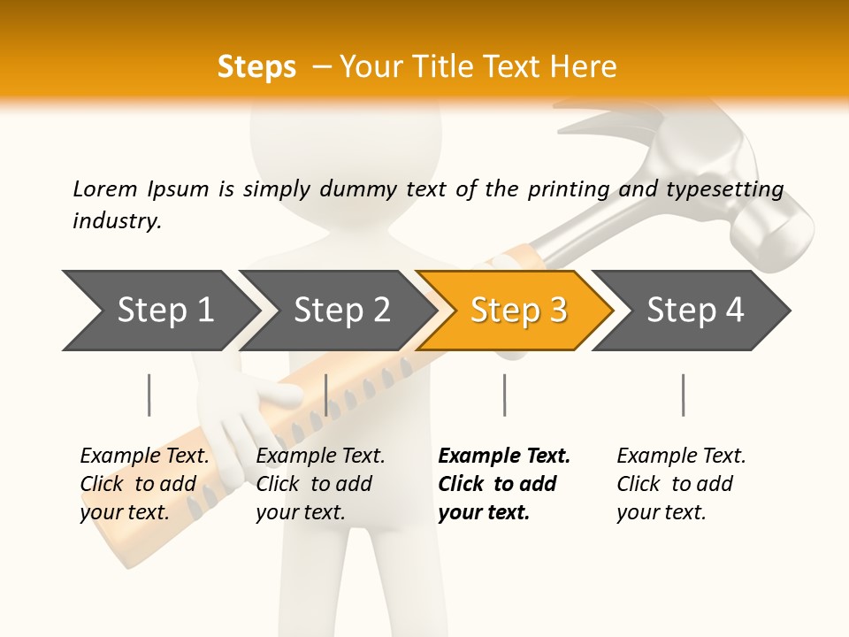 Job Handyman Isolated PowerPoint Template