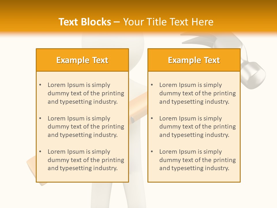 Job Handyman Isolated PowerPoint Template