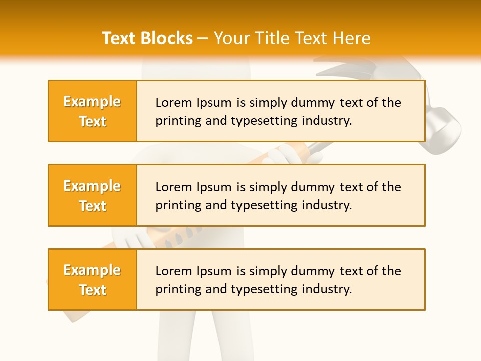 Job Handyman Isolated PowerPoint Template