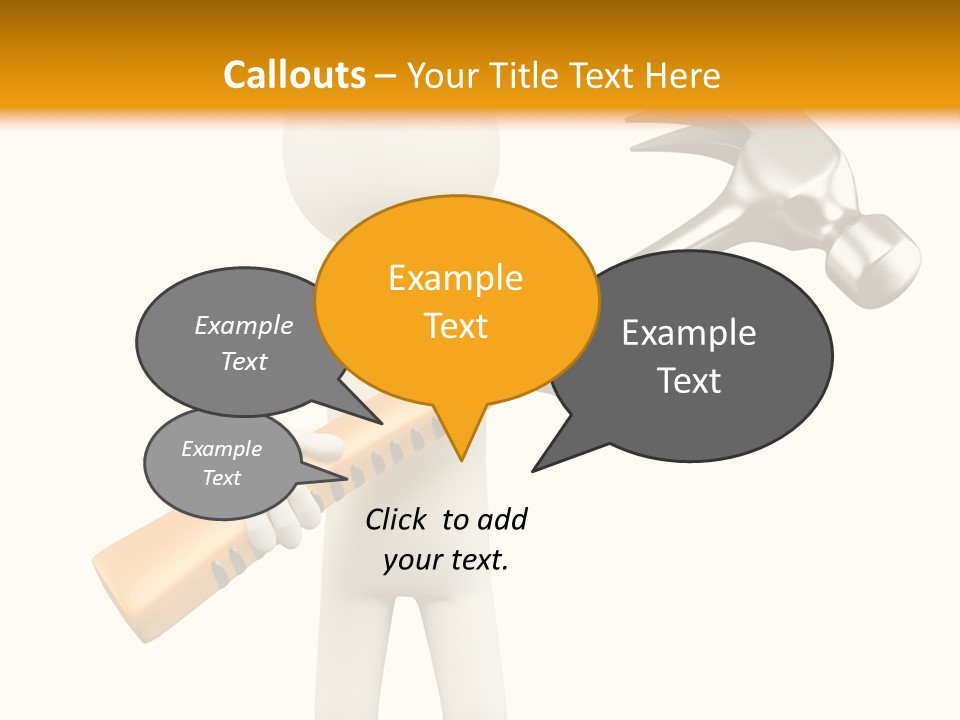 Job Handyman Isolated PowerPoint Template
