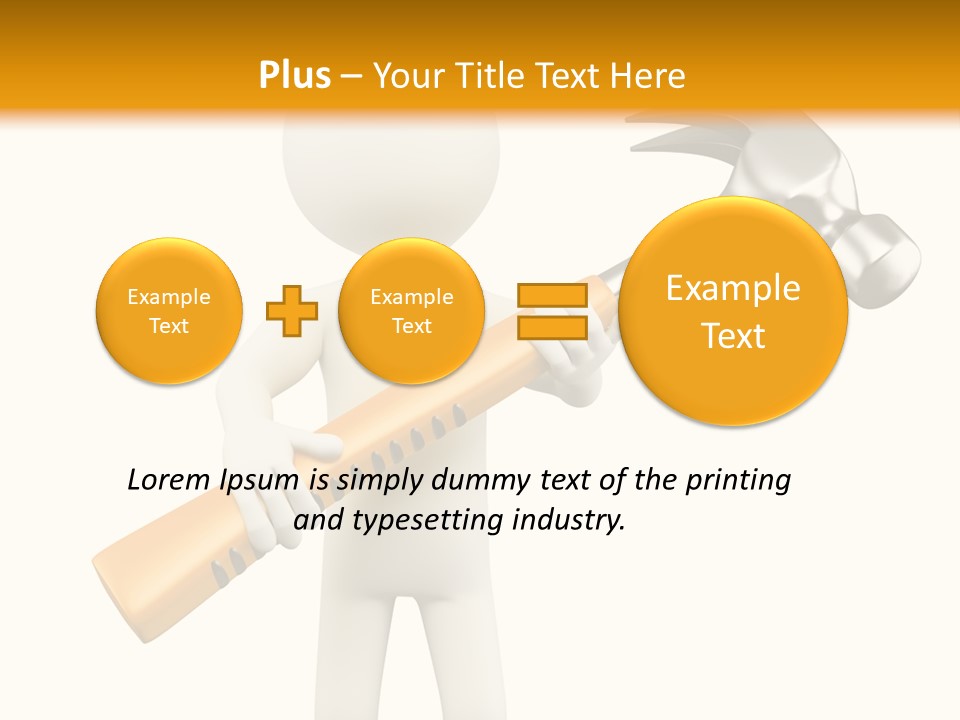 Job Handyman Isolated PowerPoint Template