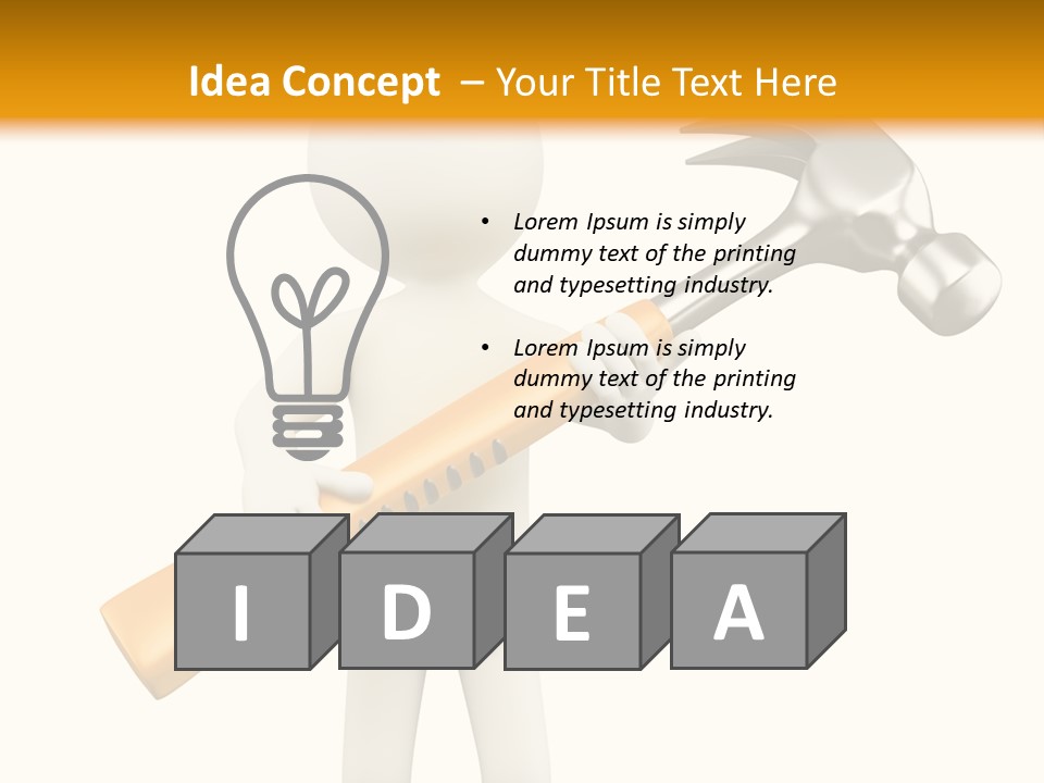 Job Handyman Isolated PowerPoint Template