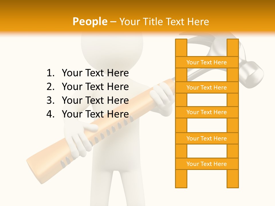 Job Handyman Isolated PowerPoint Template