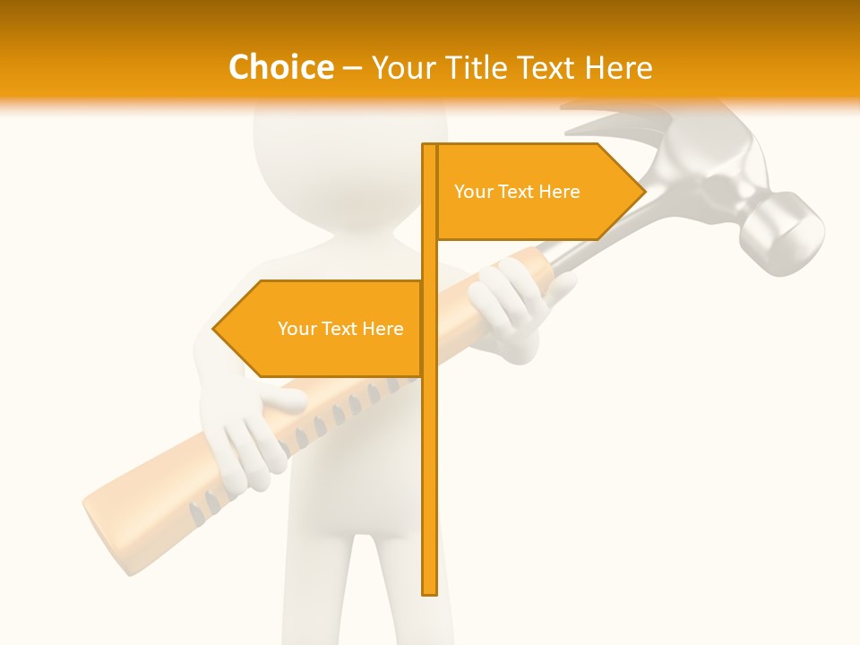 Job Handyman Isolated PowerPoint Template