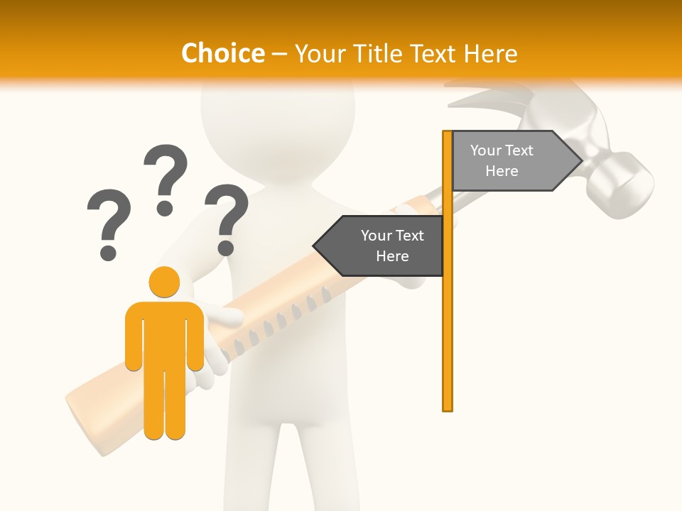 Job Handyman Isolated PowerPoint Template