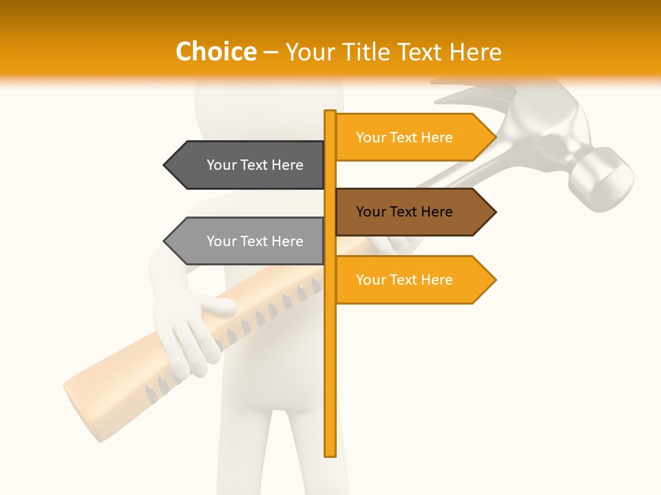 Job Handyman Isolated PowerPoint Template