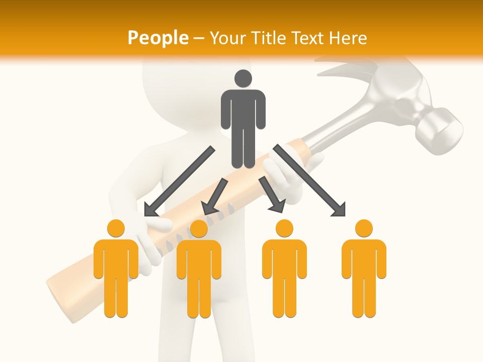 Job Handyman Isolated PowerPoint Template