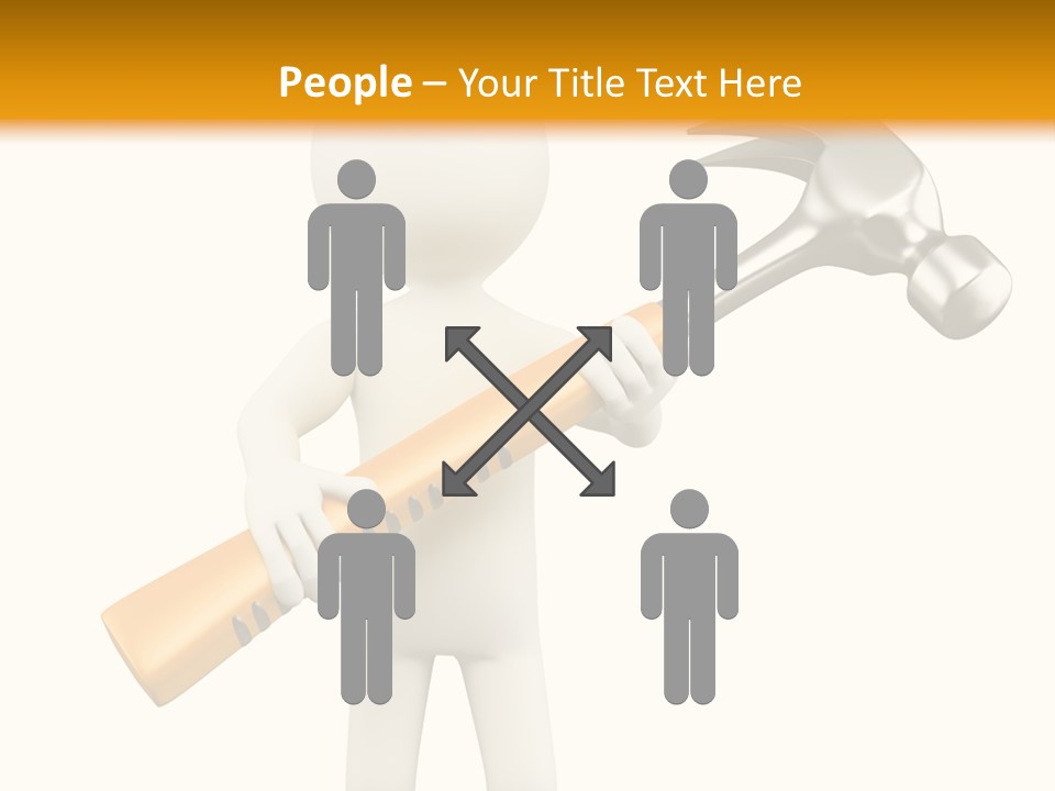 Job Handyman Isolated PowerPoint Template