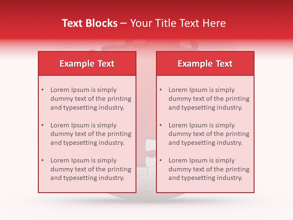 Piece Puzzle Part PowerPoint Template