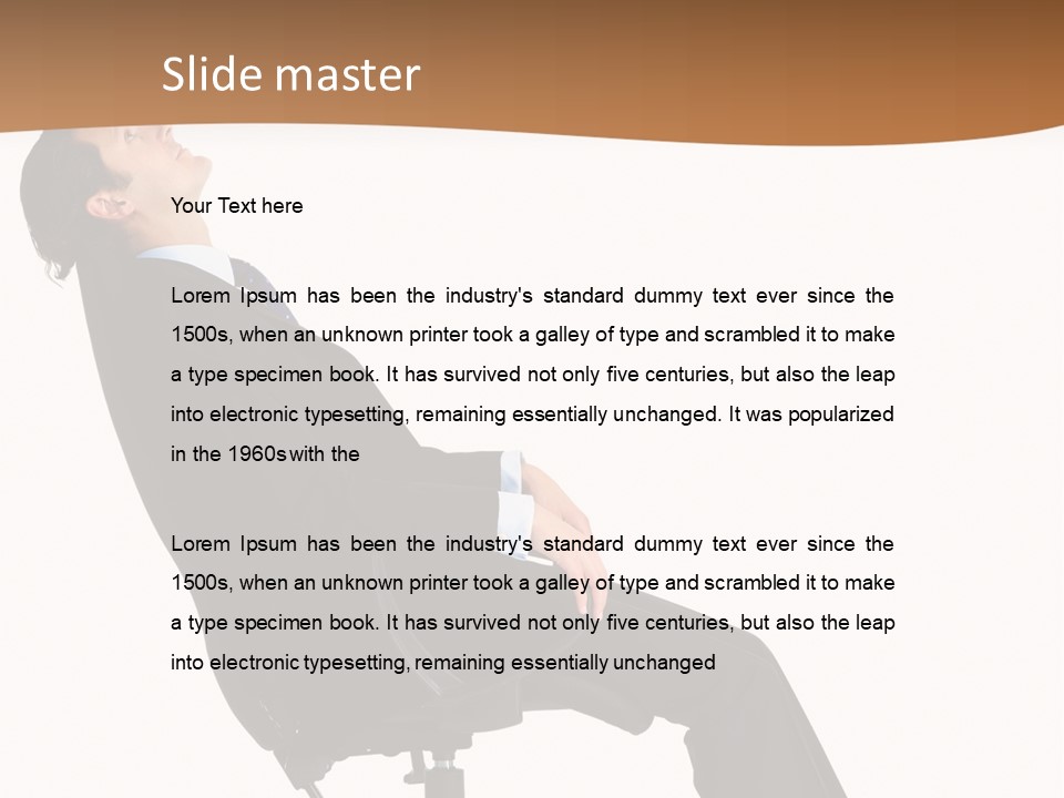 Man Lean Lazy PowerPoint Template
