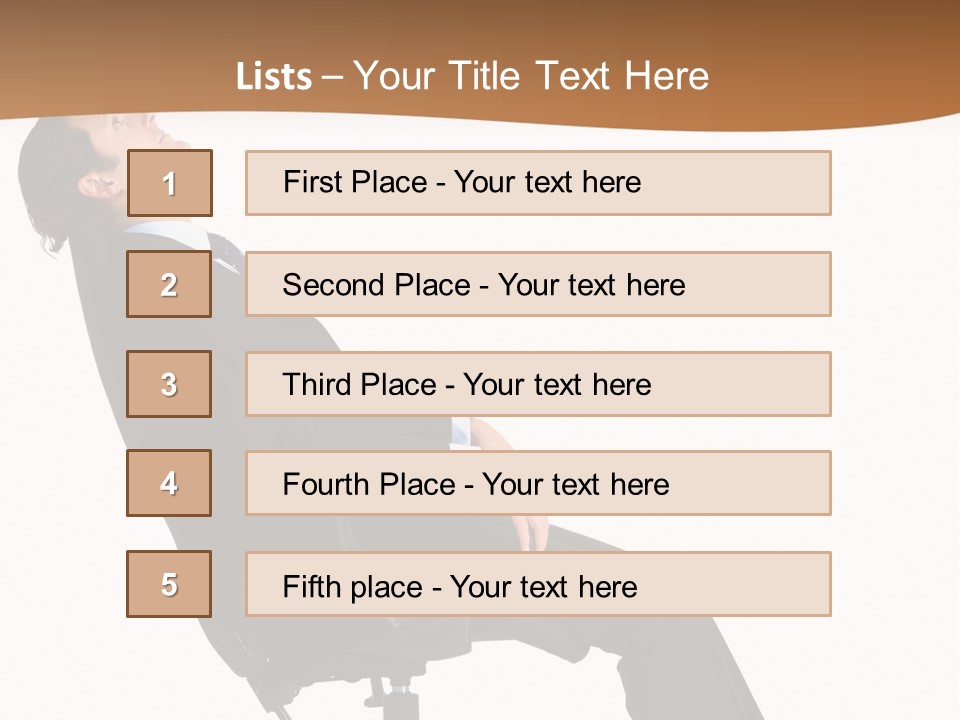 Man Lean Lazy PowerPoint Template