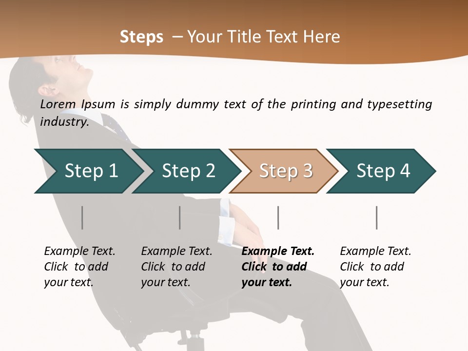 Man Lean Lazy PowerPoint Template
