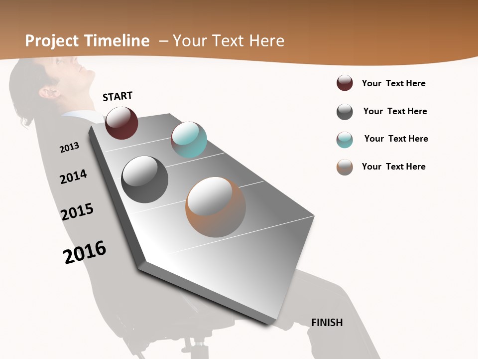 Man Lean Lazy PowerPoint Template