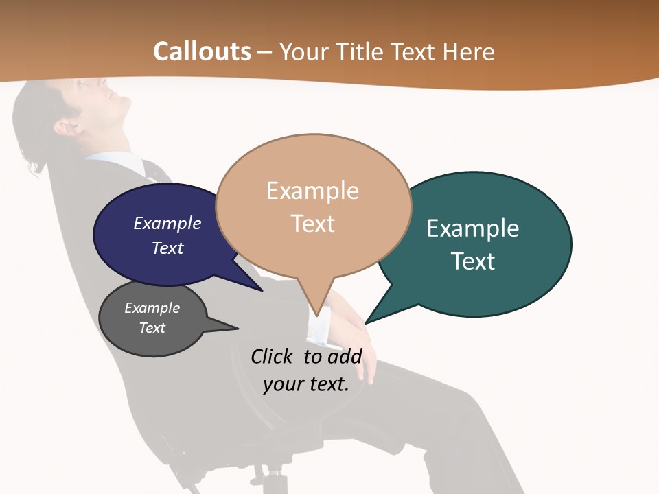 Man Lean Lazy PowerPoint Template