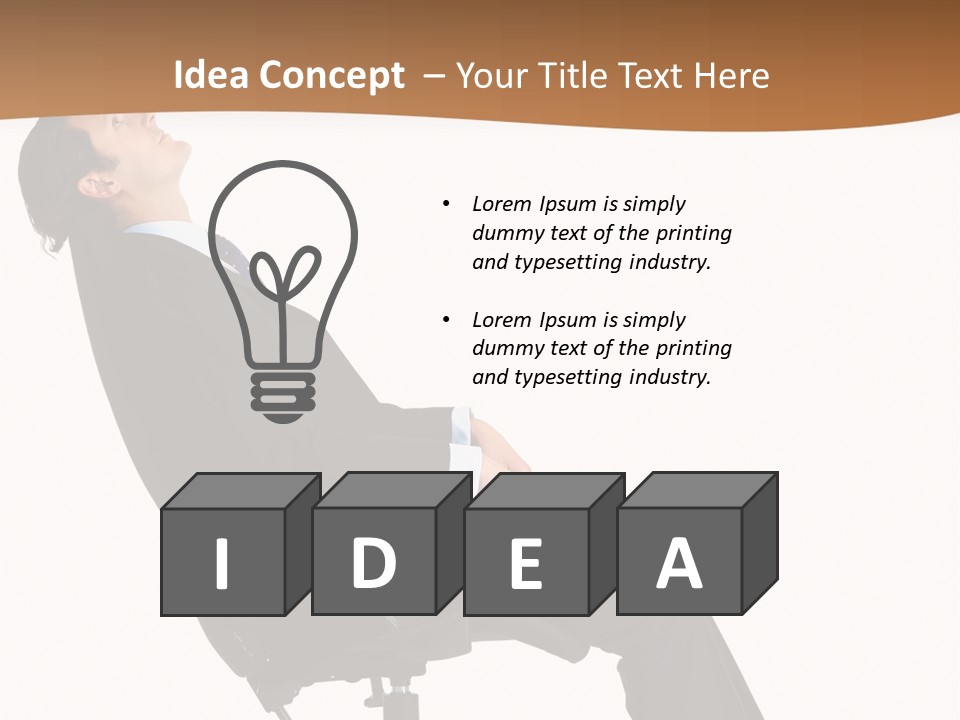 Man Lean Lazy PowerPoint Template