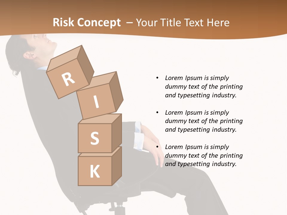 Man Lean Lazy PowerPoint Template