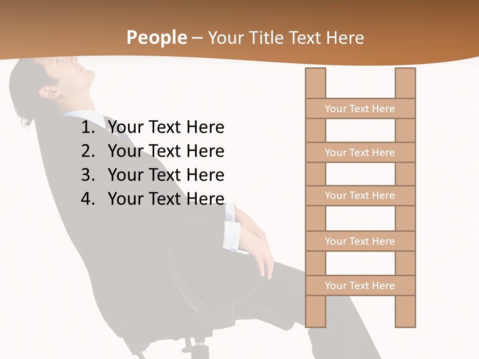 Man Lean Lazy PowerPoint Template