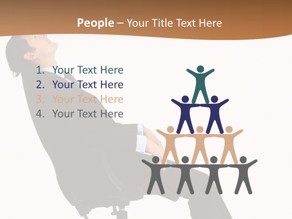 Man Lean Lazy PowerPoint Template