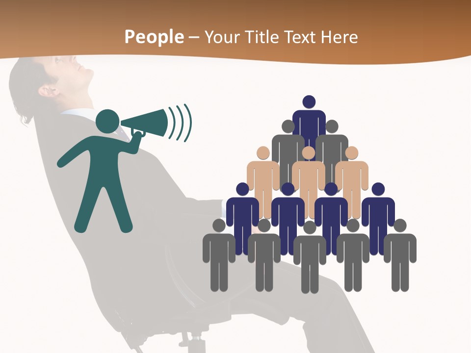 Man Lean Lazy PowerPoint Template