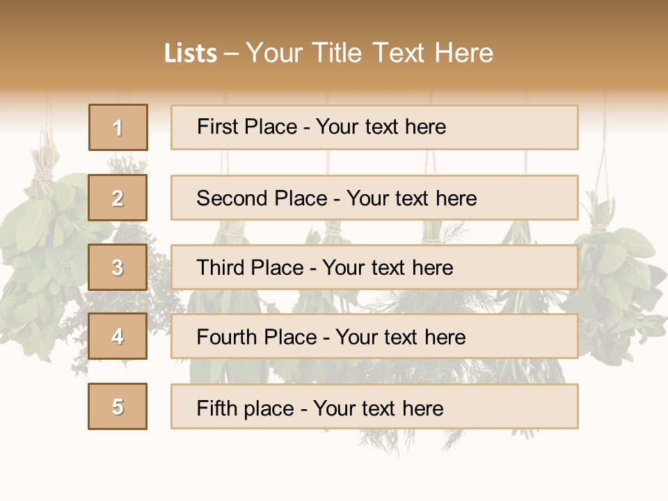Sativa Clothespin Food PowerPoint Template