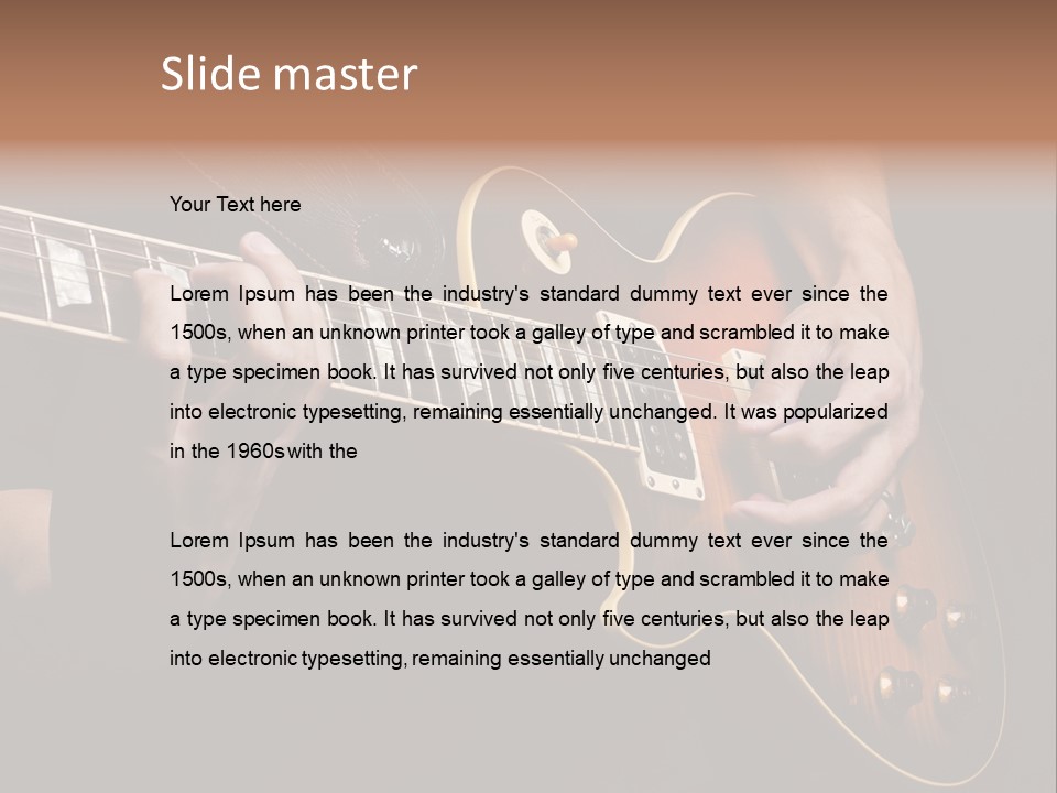 Blues Human Bass PowerPoint Template