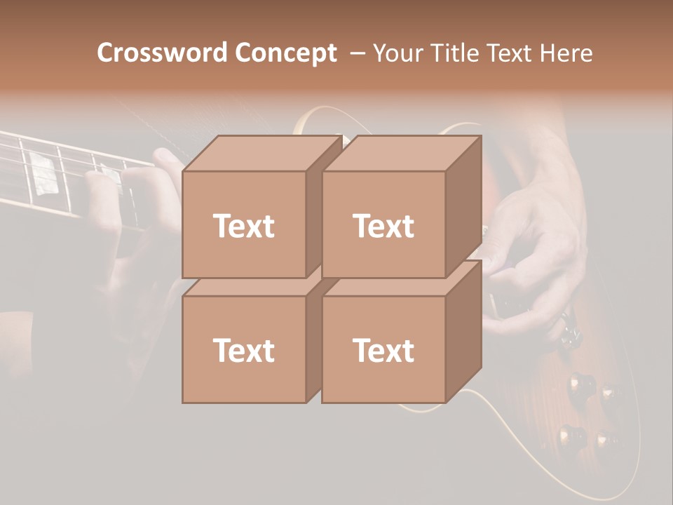 Blues Human Bass PowerPoint Template