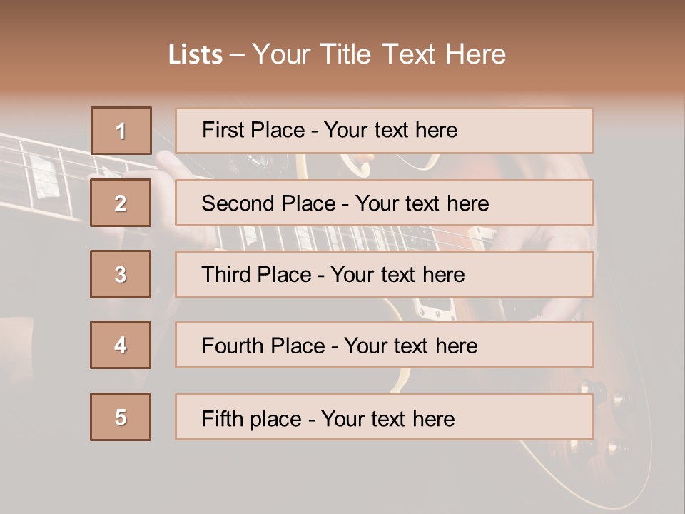 Blues Human Bass PowerPoint Template