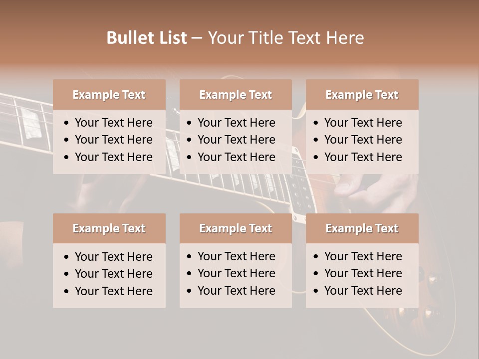 Blues Human Bass PowerPoint Template