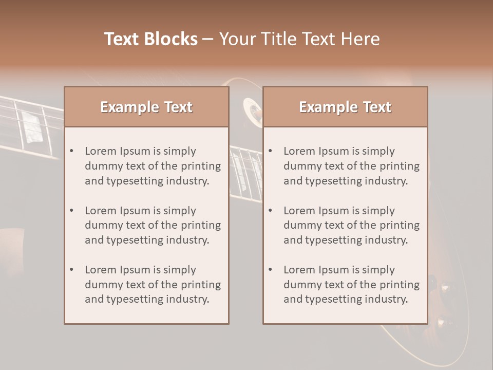 Blues Human Bass PowerPoint Template