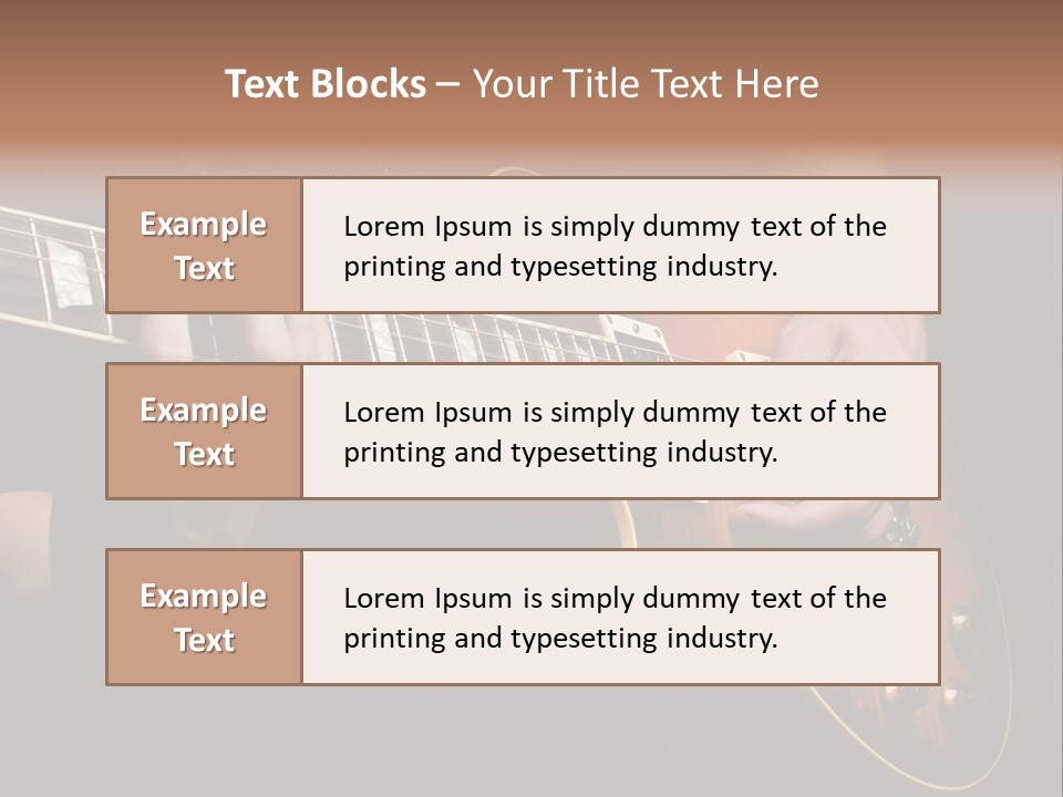 Blues Human Bass PowerPoint Template