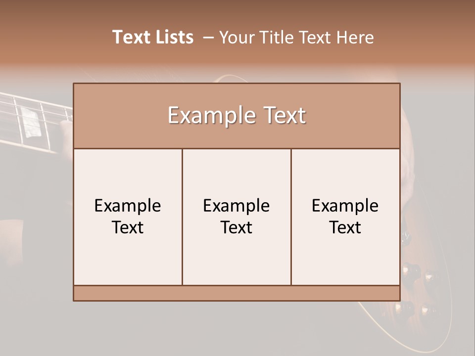 Blues Human Bass PowerPoint Template